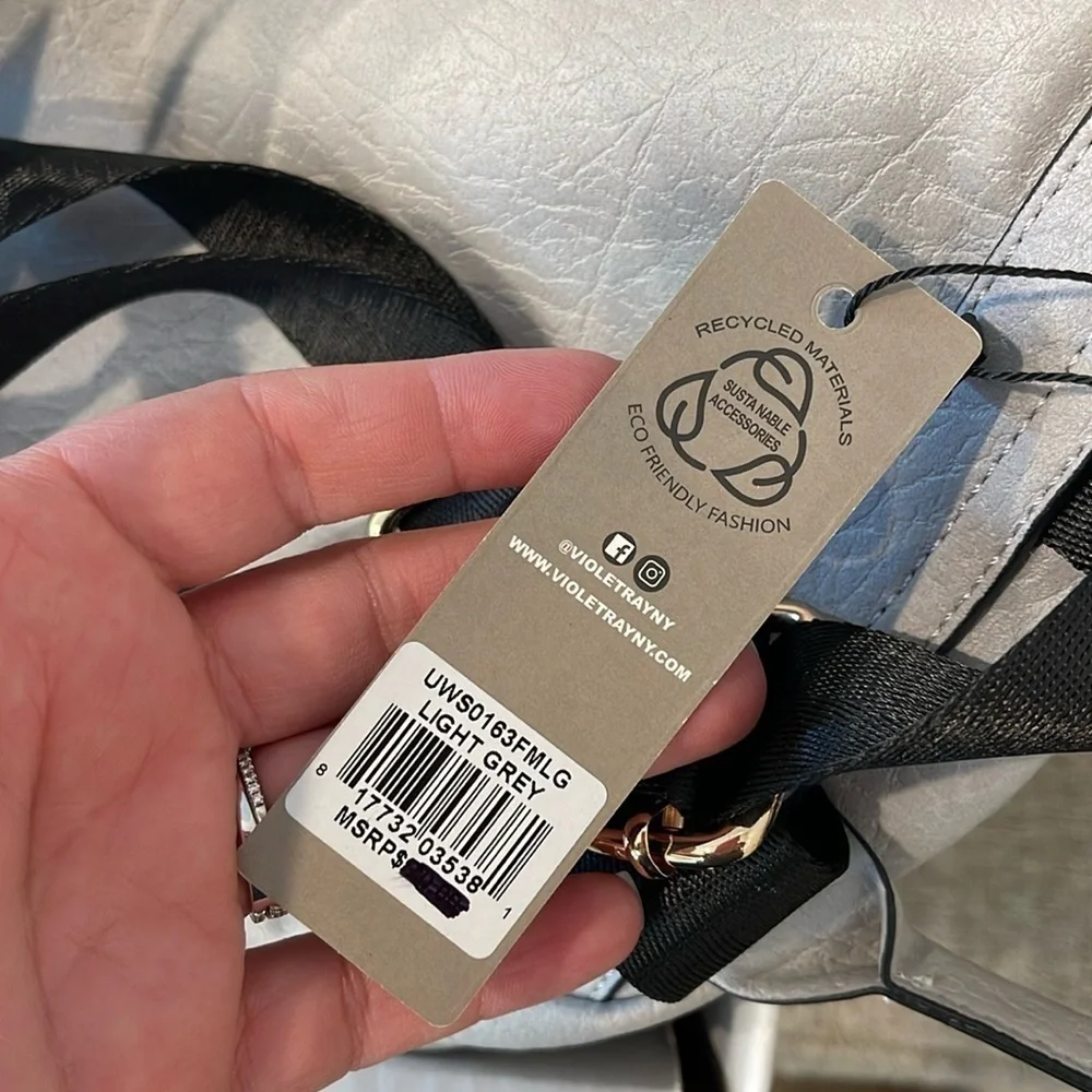 NWT Violet Ray Eco Gray Backpack